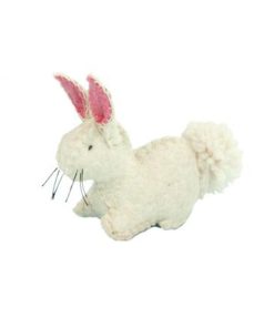 Coniglietto bianco in feltro Glückskäfer