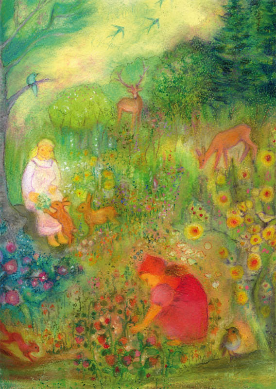 Serie 15 cartoline Biancaneve e Rosarossa - immagine 5