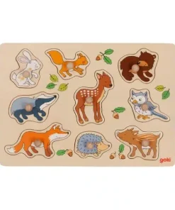 Puzzle con pomelli Animali del bosco Goki