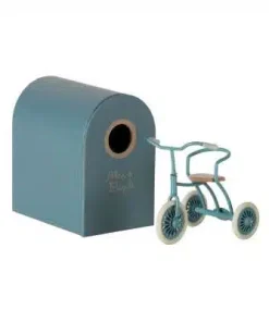 Triciclo topo blu petrolio Maileg