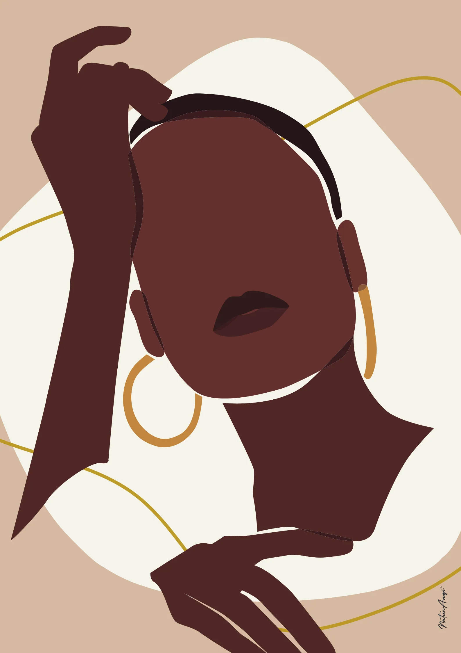 Black Woman Wall Art - NTUMBA - immagine 2