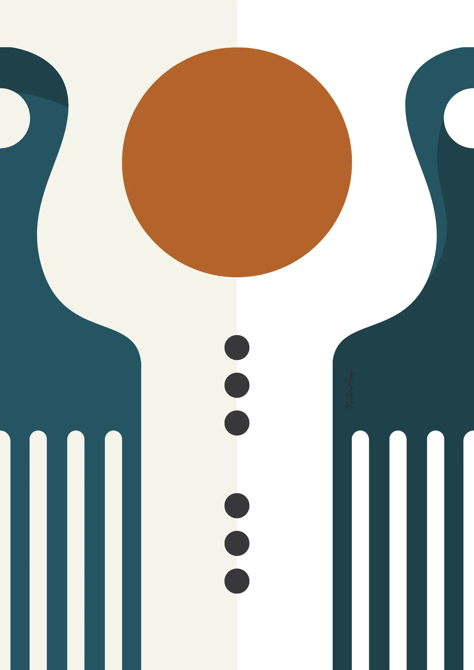 Afro Pick Wall Art - SIDE CROPPED COUPLE