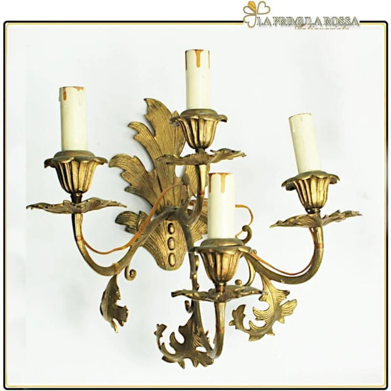Applique vintage stile antico a cinque 5 fiamme luci bracci Lampade da parete - immagine 2