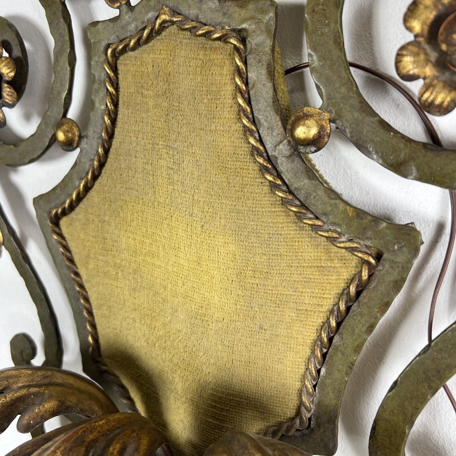 Applique vintage stile antico in ferro battuto verde oro lampada da parete - immagine 9