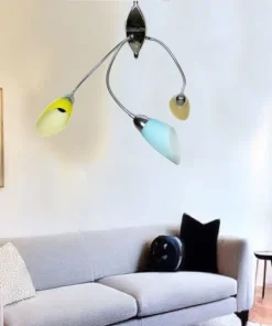 Lampadario vintage anni 70 stile stilnovo flessibile lampada design modernariato